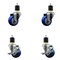 Service Caster 3'' Blue Poly Wheel Swivel 1-7/8'' Expanding Stem Caster Set 2 Brakes, 4PK SCC-EX20S314-PPUB-BLUE-2-TLB-2-178 - alternate 1